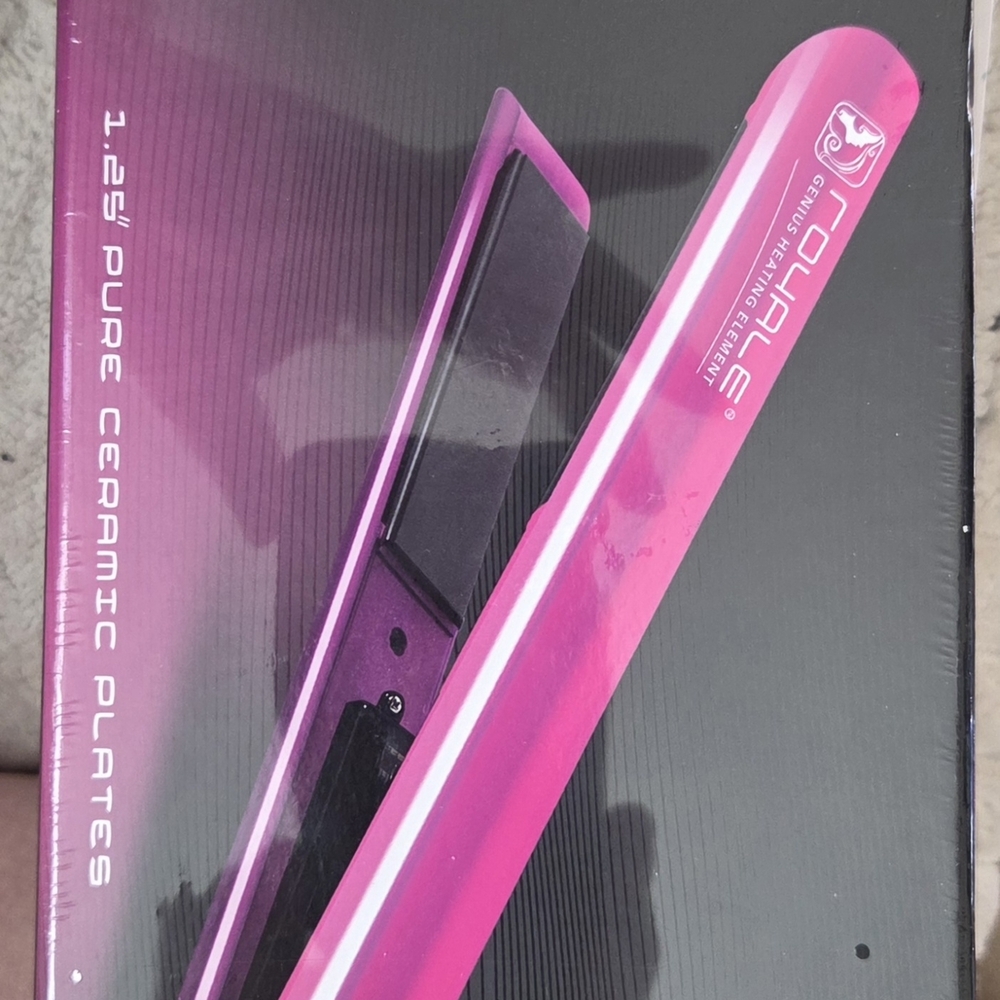 Royale Diamond Collection 1.25" Hot Pink Ceramic Flat Iron